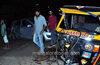 Recklessly driven car by medicos ram into auto; 3 injured